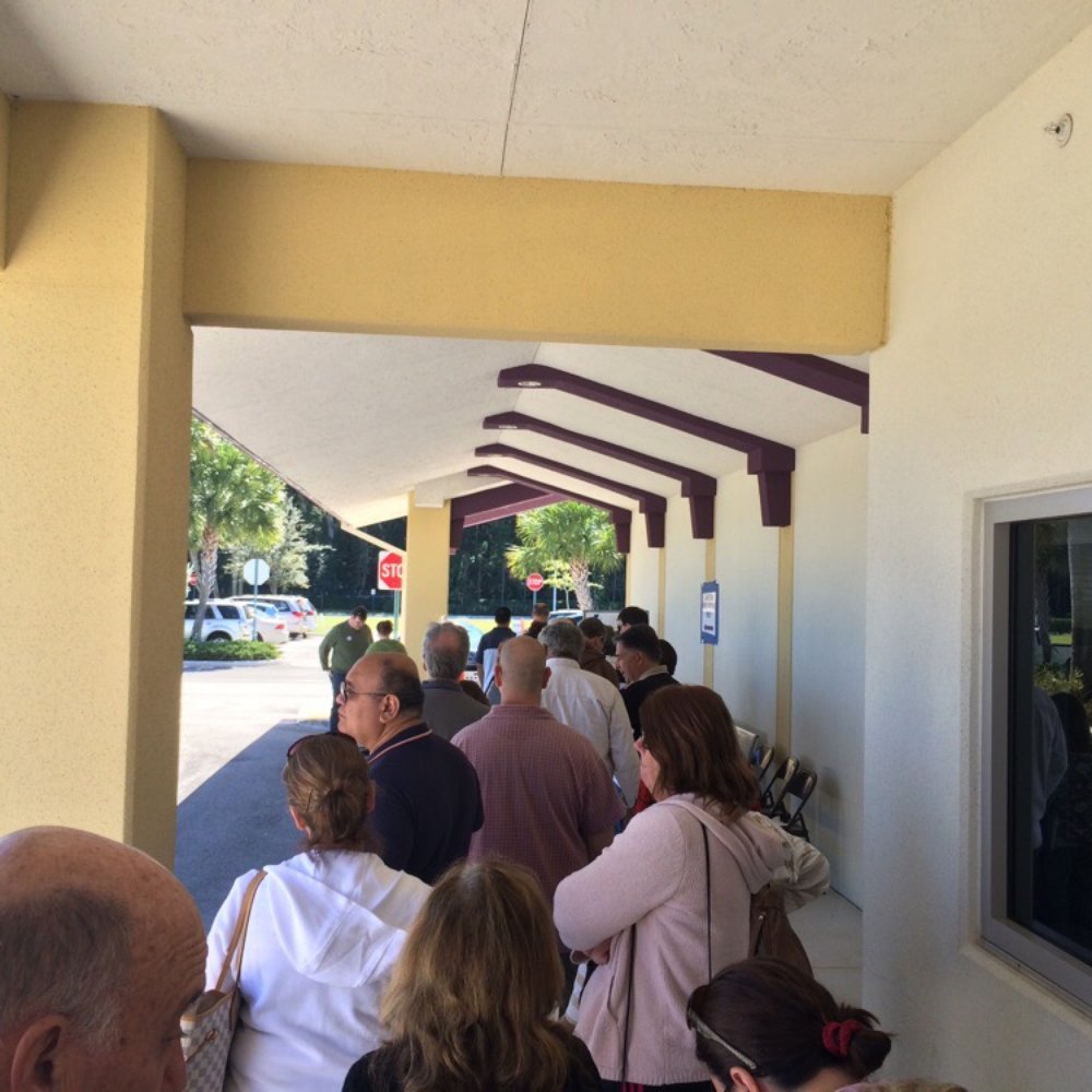West Boca Branch Library - Early Voting Line on 12:37pm on a Sunday. 20 minute wait for a midterm election. - Libraries Near Me - Boca Raton, Florida West Boca Branch Library - Early Voting Line on 12:37pm on a Sunday. 20 minute wait for a midterm election. - Libraries Near Me - Boca Raton, Florida