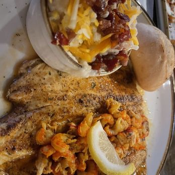 Legends Steakhouse - Cajun trout with crawfish, mashed potatoes . - Steakhouses Near Me - Murphy, North Carolina Legends Steakhouse - Cajun trout with crawfish, mashed potatoes . - Steakhouses Near Me - Murphy, North Carolina