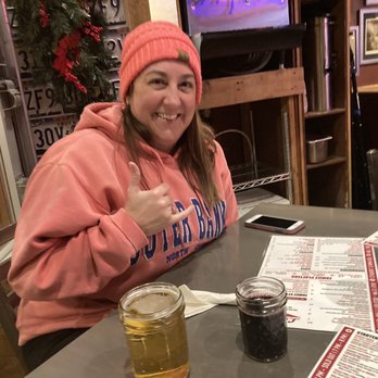 Lulu's BBQ - My wife enjoying a glass of wine - Barbeque Near Me - Louisville, Colorado Lulu's BBQ - My wife enjoying a glass of wine - Barbeque Near Me - Louisville, Colorado