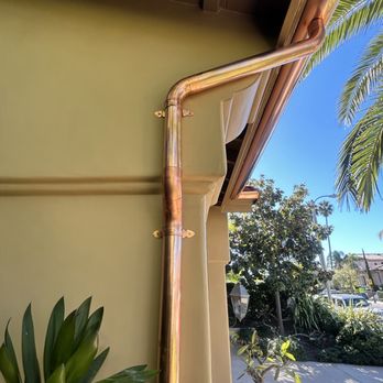 South County Rain Gutter - Copper with decorative brackets - Gutter Services Near Me South County Rain Gutter - Copper with decorative brackets - Gutter Services Near Me