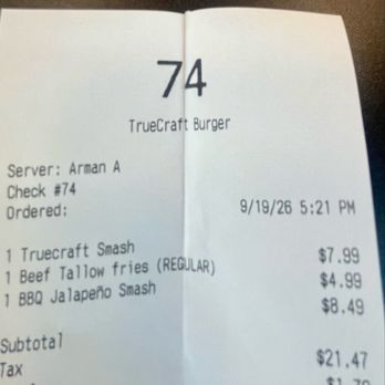 TrueCraft Burger - Two single burgers and a VERY small order of fries. - Burgers Near Me - Fresno, California TrueCraft Burger - Two single burgers and a VERY small order of fries. - Burgers Near Me - Fresno, California