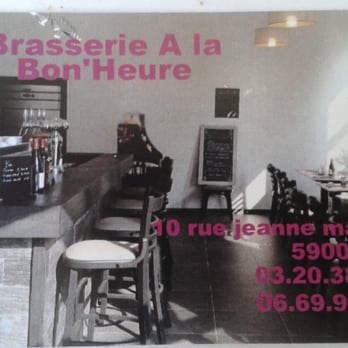 A la Bon'Heure - Carte de visite - Brasseries Near Me - Lille, 59