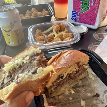 Cosmos Burger - Truffle Burger Tater Tots and Regular Fries - Burgers Near Me - Oceanside, California