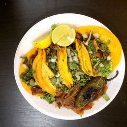 a plate of mexican food