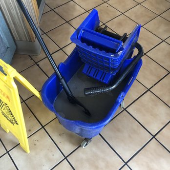 Christos Best - This is the water they are using to mop the floors. - Burgers Near Me - Anaheim, California