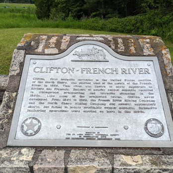 1. Clifton French River Historical Marker