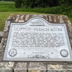 Clifton French River Historical Marker
