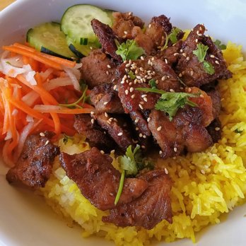 Singhs - Grilled pork over rice. Delish! - Vietnamese Near Me - San Antonio, Texas Singhs - Grilled pork over rice. Delish! - Vietnamese Near Me - San Antonio, Texas