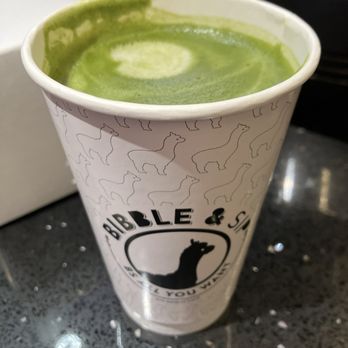 Bibble & Sip - Matcha Jasmine Latte $5.75 + $0.75 for oatmilk + tax - Coffee & Tea Near Me - New York, New York Bibble & Sip - Matcha Jasmine Latte $5.75 + $0.75 for oatmilk + tax - Coffee & Tea Near Me - New York, New York