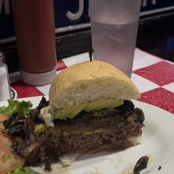 Paul's Da Burger Joint - Cheeseburger with avocado and mushroom - Burgers Near Me - New York, New York Paul's Da Burger Joint - Cheeseburger with avocado and mushroom - Burgers Near Me - New York, New York