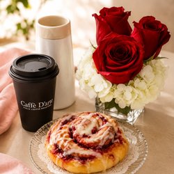 Portland Roses and Coffee gift delivery with danish