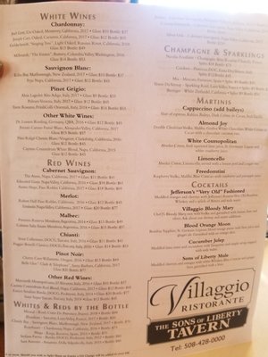 Menu photo 8 Villaggio Prime Bar and Grille Cotuit, MA