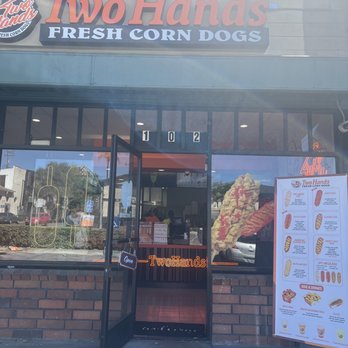 Two Hands Corn Dogs - The entrance - Hot Dogs Near Me - Whittier, California Two Hands Corn Dogs - The entrance - Hot Dogs Near Me - Whittier, California