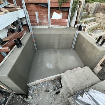 Sams Concrete Specials - Here's the full project, 36" concrete walls 8" thick with brushed slab. Wow, I could never have done this myself! - Masonry/Concrete Near Me - Pittsburg, California