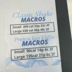 Herc's Nutrition  Appleby - Protein shake & protein iced coffee macros/calories