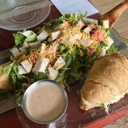 Garden Gate Tea Room - Southwest salad and chicken salad croissant