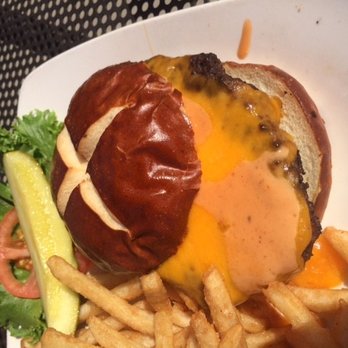 Green Bay Distillery - I have no idea what this is. But it is not what I ordered and I don't even want to know what it's slathered in...so gross! - New American Near Me - Green Bay, Wisconsin