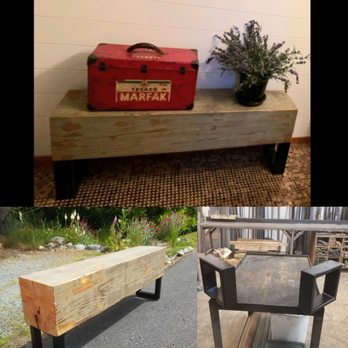 Mined And Milled - Repurposed timber bench with tube steel legs - Furniture Stores Near Me - Kenmore, Washington
