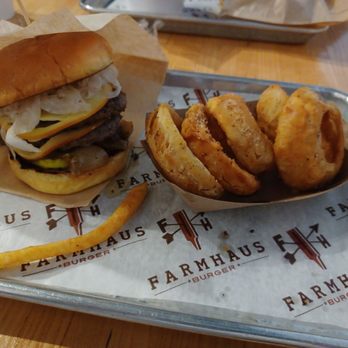 Farmhaus Burger - The Haus burger plus, pickeled jalapeños and pickled pickles - Burgers Near Me - Augusta, Georgia