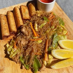 Couches & Coffee Lounge - Lumpia and pansit, delicious
