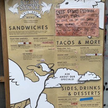Rollin Smoke BBQ - Menu (April 2022) - Barbeque Near Me - Austin, Texas Rollin Smoke BBQ - Menu (April 2022) - Barbeque Near Me - Austin, Texas