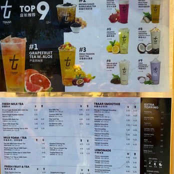 Tbaar Park Slope - menu - Bubble Tea Near Me - Brooklyn, New York