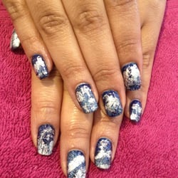 Blonde Tiger - Gel polish with silver foil accents