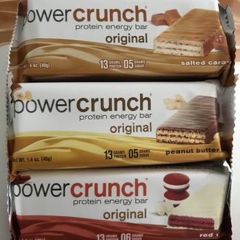 GNC - a stack of power crunch bars - Health Markets Near Me - Chandler, Arizona