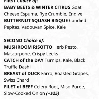 First & Oak - SYV Restaurant Week Menu - New American Near Me - Solvang, California