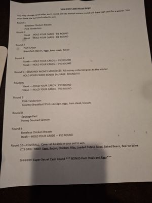 Menu photo 5 VFW post 2093 Orlando, FL Menu photo 5 VFW post 2093 Orlando, FL