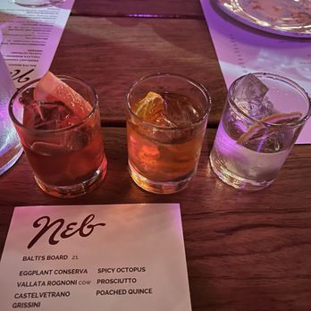 Neb Wine Bar - Negroni Flight - Italian Near Me - Seattle, Washington