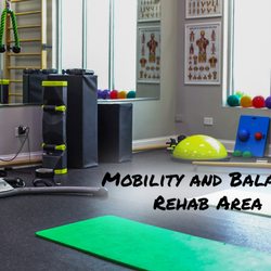 Straight Up Spine and Posture - Mobility and balance are key to remaining pain-free. We have a dedicated rehab area to focus on these qualities.