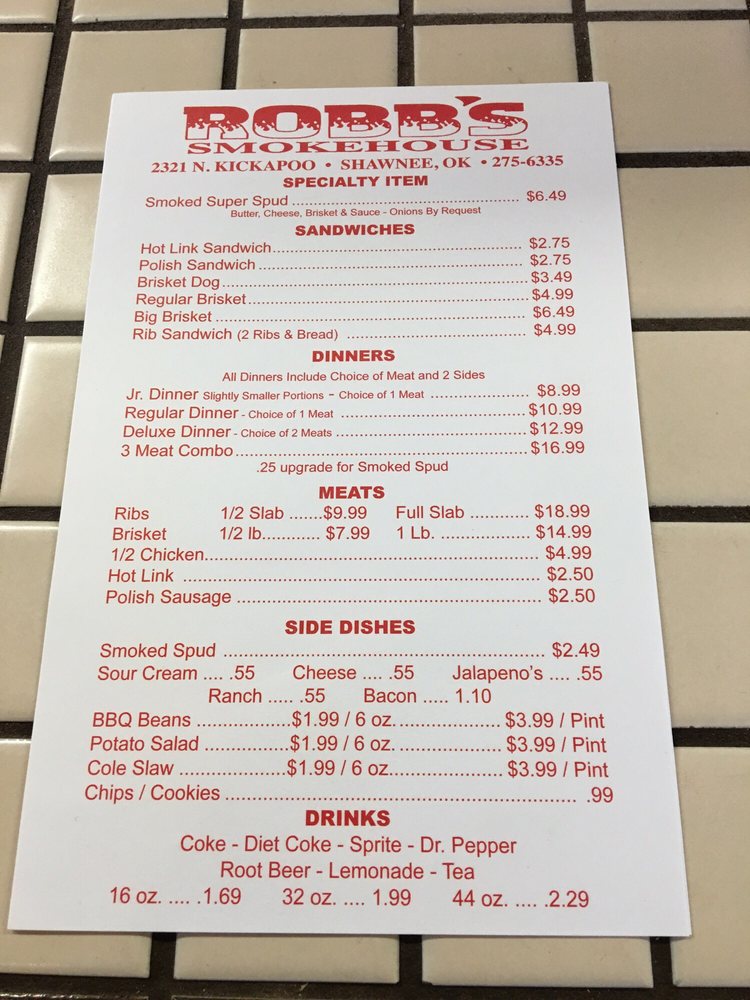 Food from Robb's Smokehouse