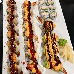 Kobe Seafood & Steak - Colorful Asian-inspired shareable platter with flavorful sauces and garnishes at Taroko Asian Tapas Bar in Grants Pass, Oregon.