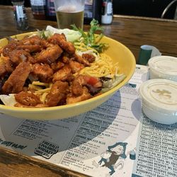 Winking Lizard - buff chicken salad good choice always