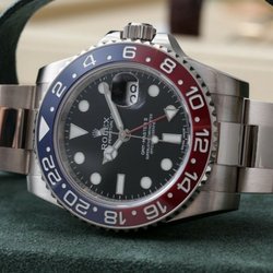 Carat Goldankauf e.K. - Rolex GMT Master II Weißgold Pepsi Lünette * Rolex Reparatur und Service*