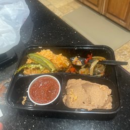 a tray of food