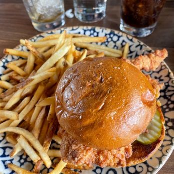 The 908 - Spicy fried jidori chicken sandwich - New American Near Me - Long Beach, California The 908 - Spicy fried jidori chicken sandwich - New American Near Me - Long Beach, California