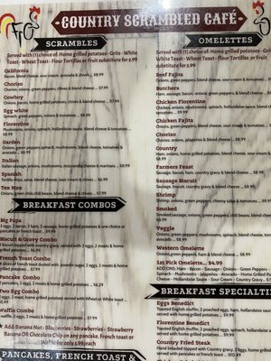 Menu photo 1 Country Scrambled Cafe 2 Humble, TX Menu photo 1 Country Scrambled Cafe 2 Humble, TX