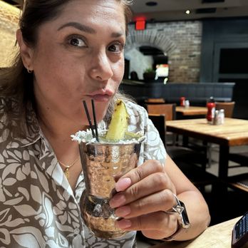 Cheddar's Scratch Kitchen - My wife enjoying her mule - Comfort Food Near Me - Sanford, Florida