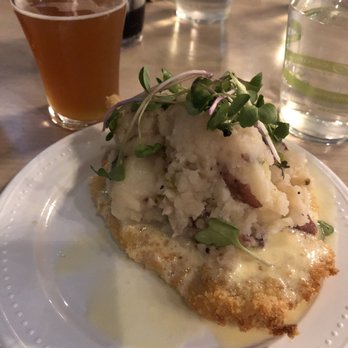Black Fleet Brewing Taproom & Kitchen - Warm potato salad with schnitzel - Brewpubs Near Me - Tacoma, Washington