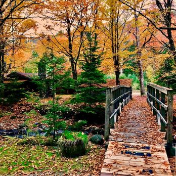 Rustic Log Cabins - Footbridge over the Salmon Home Brook - Hotels Near Me - Lisbon, New Hampshire Rustic Log Cabins - Footbridge over the Salmon Home Brook - Hotels Near Me - Lisbon, New Hampshire