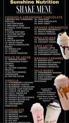Menu photo 2 SunShine Nutrition Lexington, KY Menu photo 2 SunShine Nutrition Lexington, KY