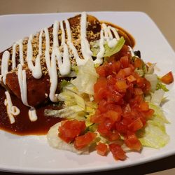 Tequila Sunrise - Lunch Enchiladas with excellent Enchiladas Sauce