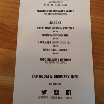 Dru Bru - Snoqualmie Pass - Snack options. - Breweries Near Me - Snoqualmie Pass, Washington
