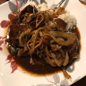 Fusion Asian Bistro - Mongolian beef made in a bean sauce base which is sweet and spicy - Asian Fusion Near Me - Buford, Georgia Fusion Asian Bistro - Mongolian beef made in a bean sauce base which is sweet and spicy - Asian Fusion Near Me - Buford, Georgia
