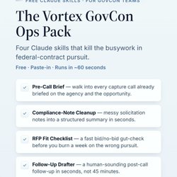 Vortex Computation - Vortex Computation Government Contractor AI Agent Pack - FREE
https://www.packs.vortex.llc