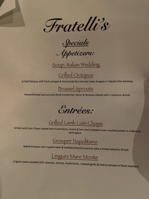 Menu photo 3 Fratelli's Italian Restaurant Milford, CT