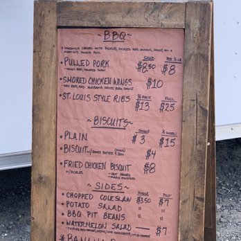 Pitchfork Barbecue - The menu... brisket on weekend only - Food Trucks Near Me - Pine Island, New York Pitchfork Barbecue - The menu... brisket on weekend only - Food Trucks Near Me - Pine Island, New York