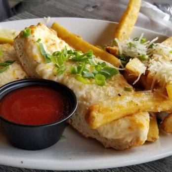 Restaurant 604 - "seafood" melt with garlic parmesean fries ($1.50 upcharge). very mayonnaisey. not very seafoody. - Breakfast & Brunch Near Me - Honolulu, Hawaii